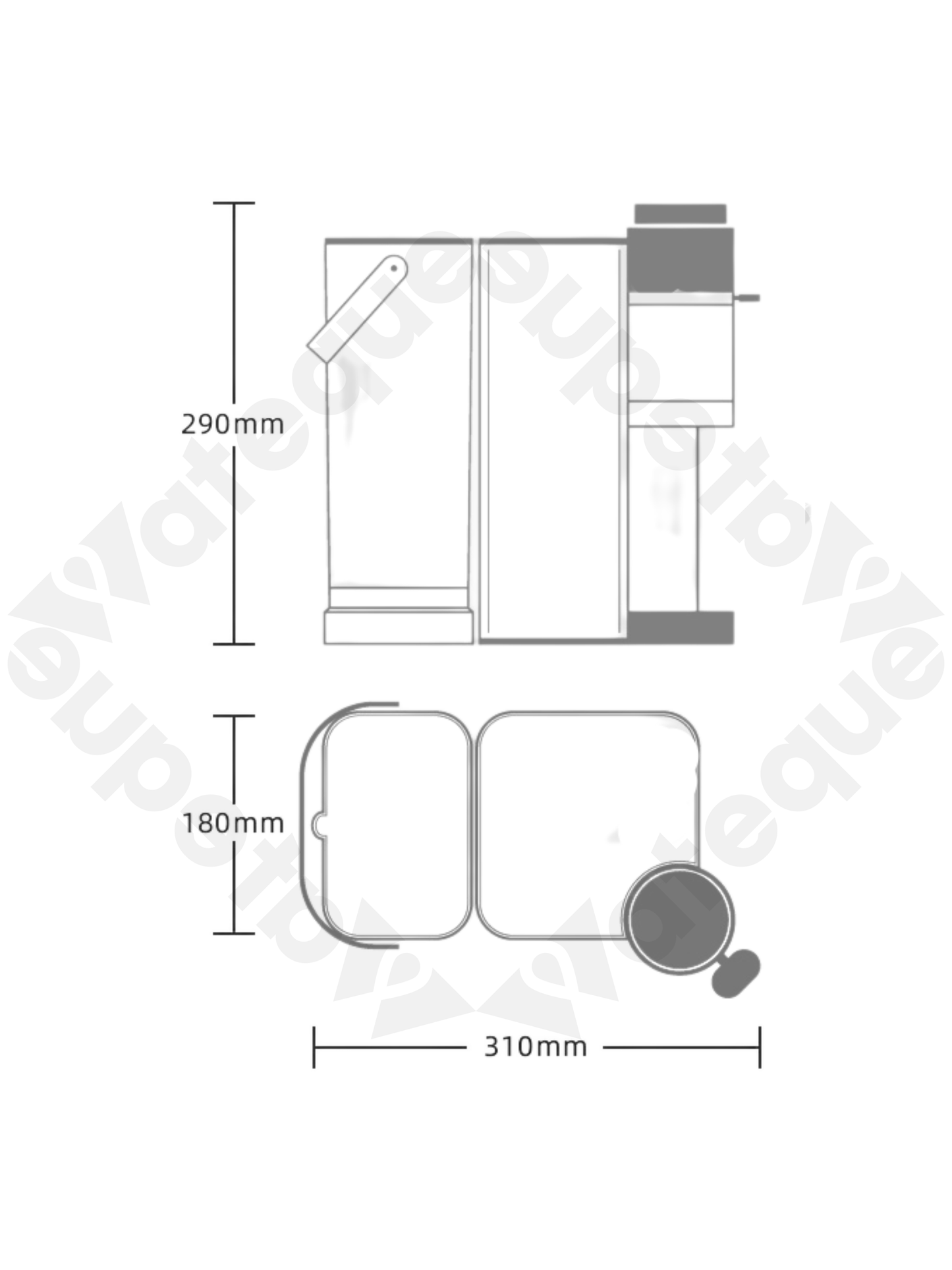 ‘Wa’ TAHOE Table-Top Hot Water Dispenser with Tea Brewing Function